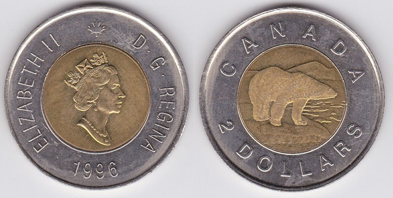 Canada 2 Dollars 1996 km 270